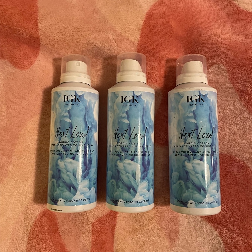 New IGK NEXT LEVEL Volume Spray Bundle of 3